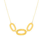 Collier or jaune 750 motif ovale 42 cm - vue 1