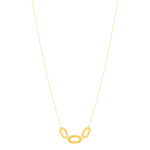 Collier or jaune 750 motif ovale 42 cm - vue 2