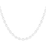 Collier argent 925 maille grain de café 42 cm - vue 1