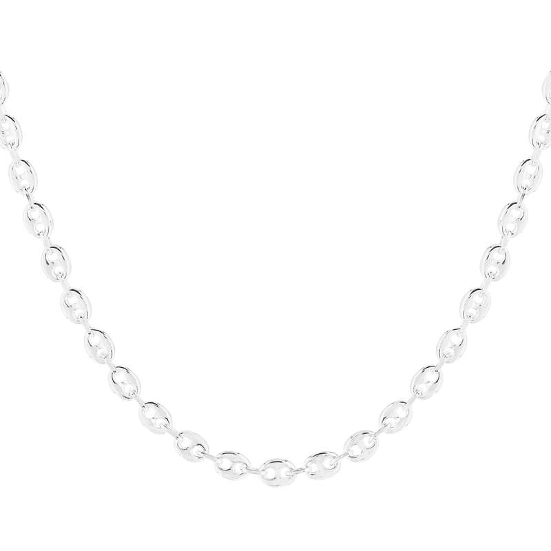 Collier argent 925 maille grain de café 42 cm - vue 1