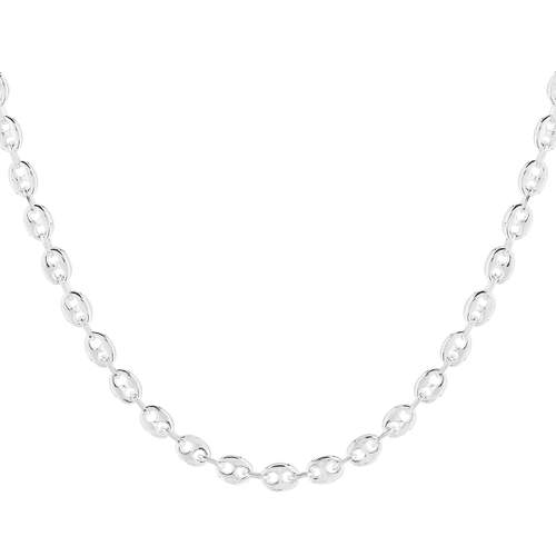 Collier argent 925 maille grain de café 45 cm
