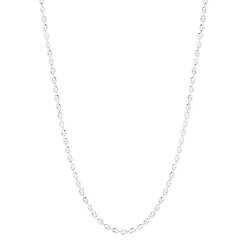 Collier argent 925 maille grain de café 45 cm - vue 2
