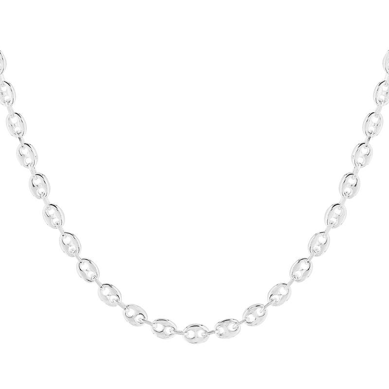 Collier argent 925 maille grain de café 50 cm - vue 1