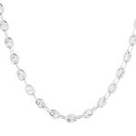 Collier argent 925 maille grain de café 45 cm - vue 1