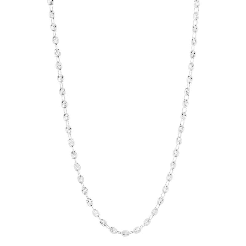 925 zilveren koffiebonen collier 45 cm - bekijk 2