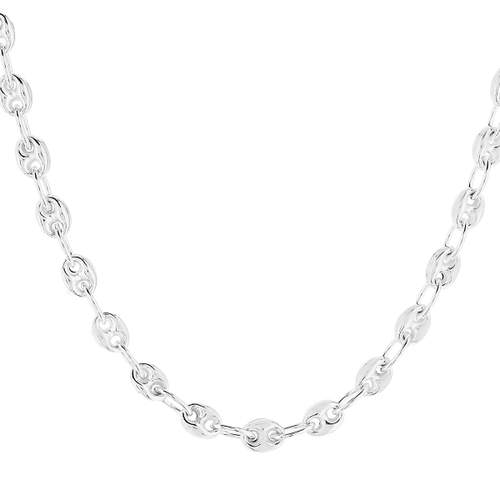 Collier argent 925 maille grain de café 55 cm