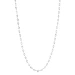 Collier argent 925 maille grain de café 55 cm - vue 2