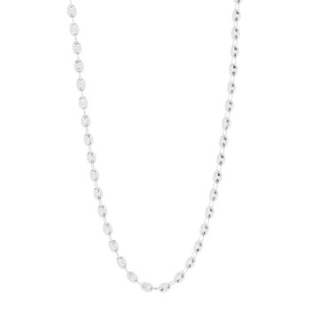 Collier argent 925 maille grain de café 55 cm