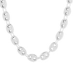 Collier argent 925 maille grain de café 50 cm - vue 1