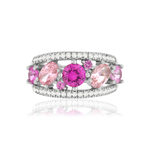 Bague argent zirconias - vue 3