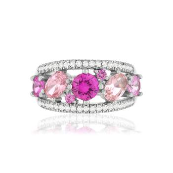 Bague argent zirconias