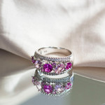 Bague argent zirconias - vue D1