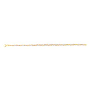 Armband van 375 goud in 3 tinten, 18 cm