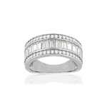Bague argent 925 zirconias - vue 1