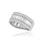Bague argent 925 zirconias - vue D1