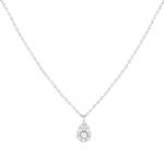 Collier or blanc 750 diamants 0.10 ct 42 cm - vue 1