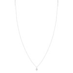 Collier or blanc 750 diamants 42 cm - vue 2