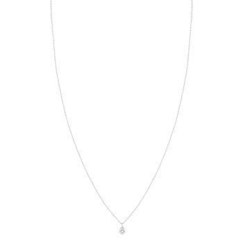 Collier or blanc 750 diamants 42 cm