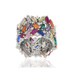 Bague argent 925 zirconias - vue 1