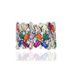 Bague argent 925 zirconias - vue 3