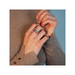 Bague argent 925 zirconias - vue porté 1