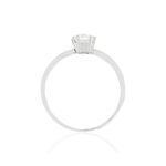 Bague or blanc 375 zirconias - vue 2