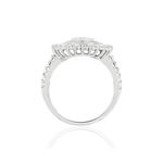 Bague or blanc 750 diamants - vue 2