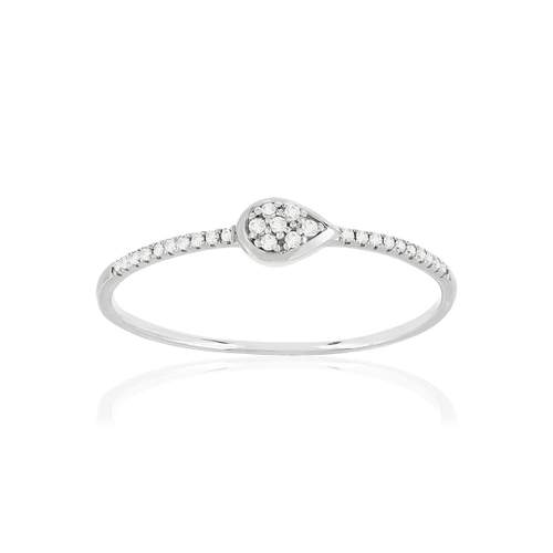 Bague or blanc 375 diamants
