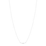 Collier or blanc 375 diamants 42 cm - vue 2