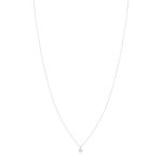 White gold necklace 375 diamonds 42 cm - view 2