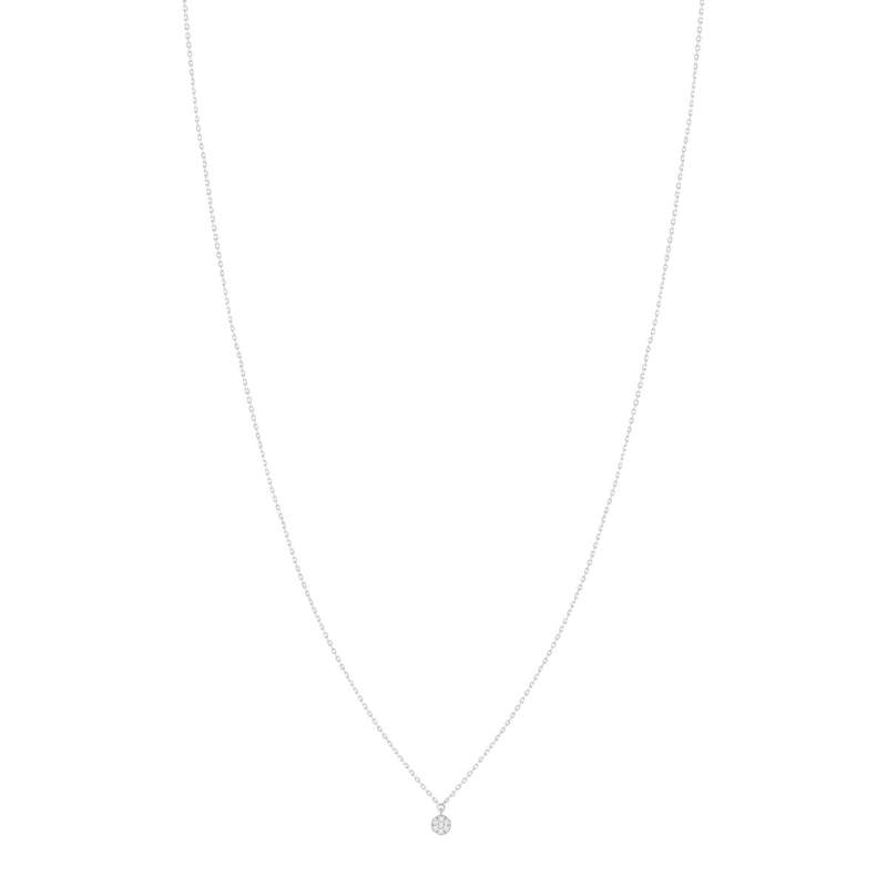 White gold necklace 375 diamonds 42 cm - view 2