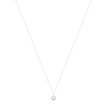 Collier or blanc 375 diamants 42 cm