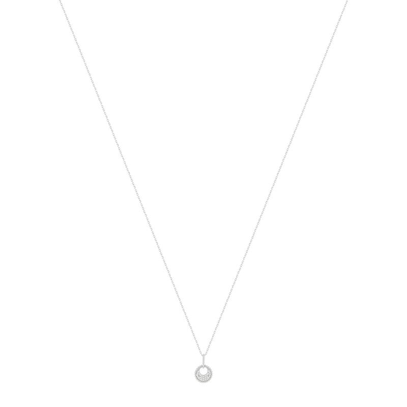 Collier or blanc 375 diamants 42 cm - vue 2