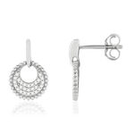 375 white gold diamond earrings - view 1