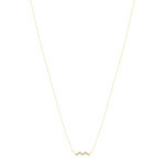 Collier or 375 2 tons diamants 42 cm, motif éclair - vue 2