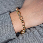 Bracelet yellow gold 750 19 cm - worn view 1