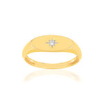 Bague or jaune 375 diamant - vue 1