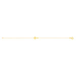 Bracelet or jaune 375 18 cm motif croix - vue 2