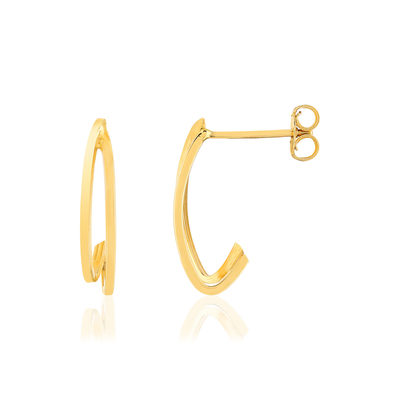 Boucles d'oreilles or jaune 375 - vue 1
