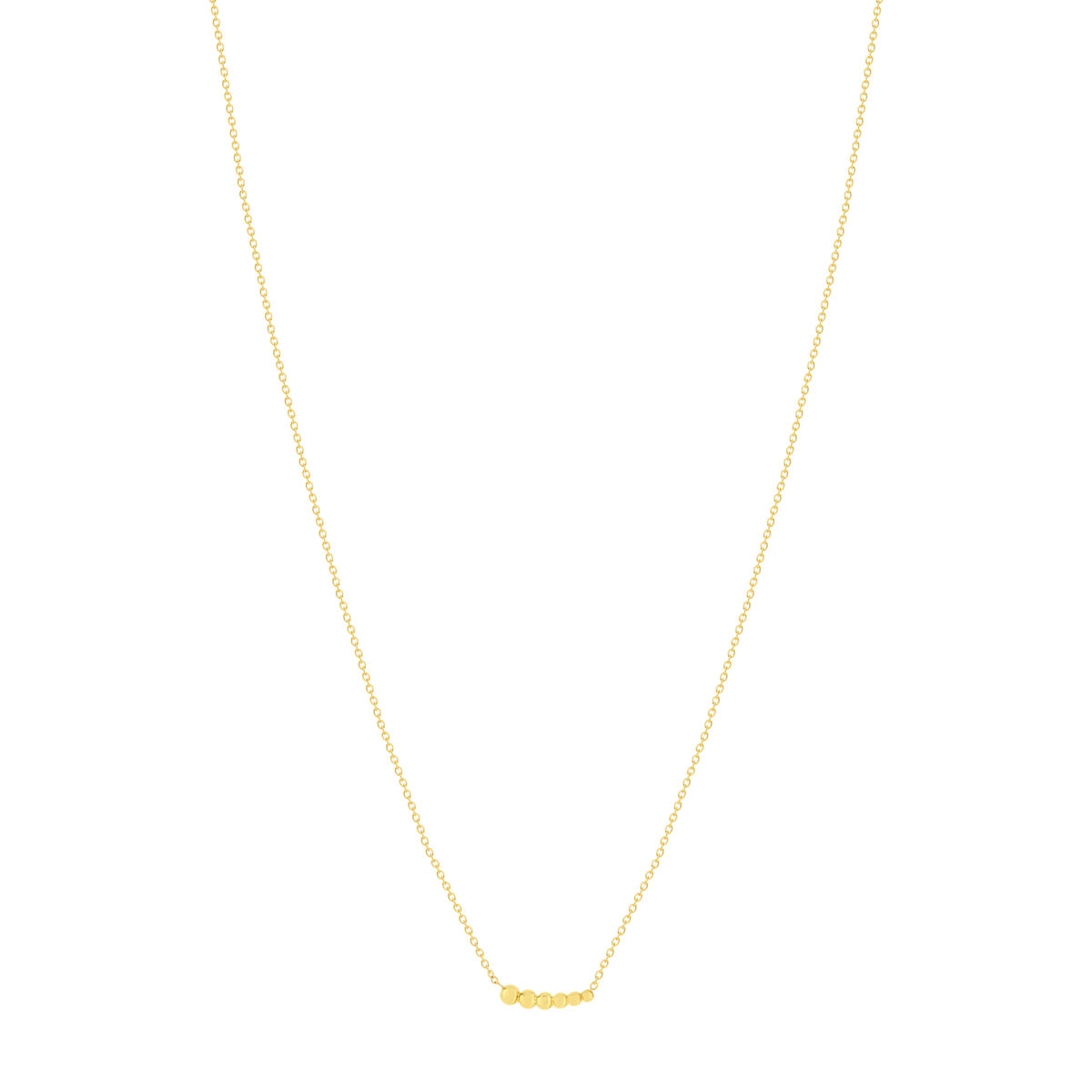 Collier or jaune 375 42 cm, motif boule - vue 2