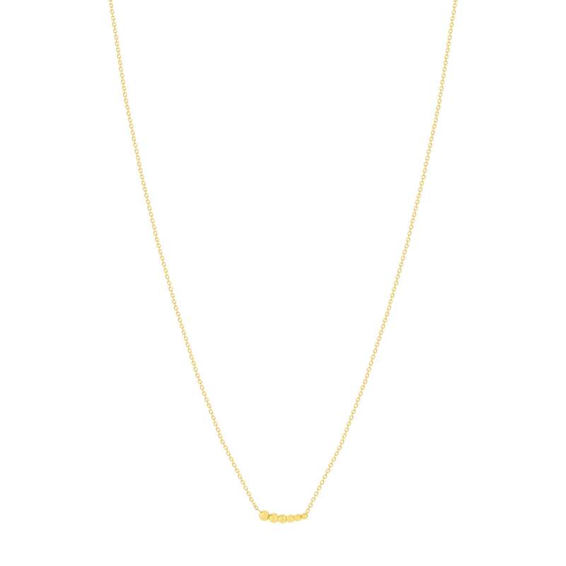 Collier or jaune 375 42 cm, motif boule - vue 2