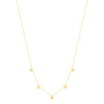 Collier or jaune 375 41 cm, motif pampille disque - vue 2