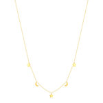 Collier or jaune 375 41 cm, motif pampille lune et étoile - vue 2