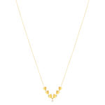 Collier or jaune 750 zirconia 42 cm motif coeur - vue 2