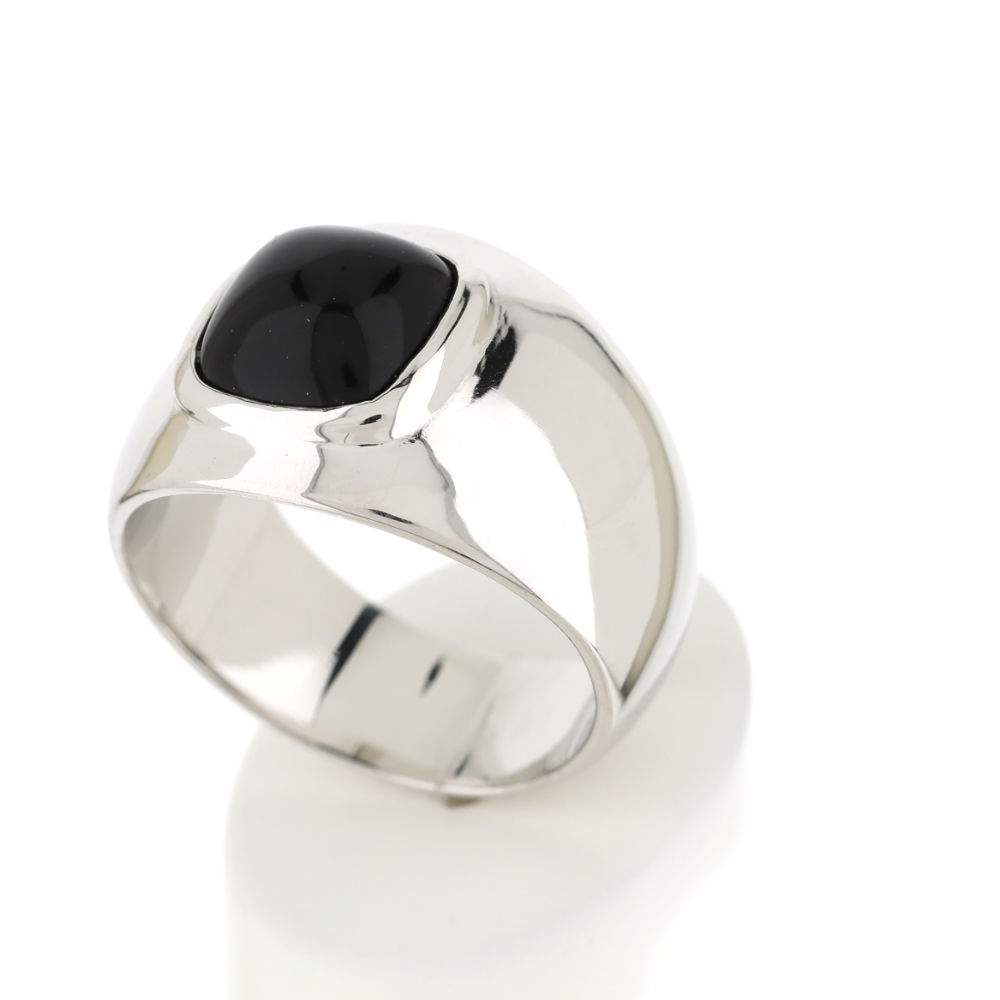 Bague argent 925 onyx - vue 3