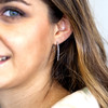 Boucles d'oreilles argent 925 zirconias - vue Vporté 1