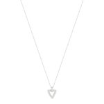 Necklace silver 925 zirconias 45 cm, triangle design - view 2