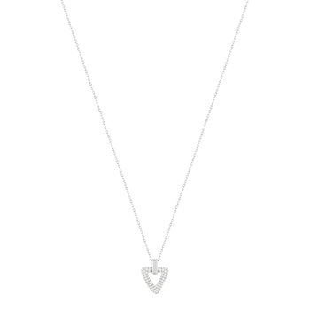 Collier argent 925 zirconias 45 cm, motif triangle