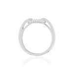 Bague argent 925 zirconias pierre imitation motif carré - vue 2