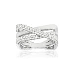 Bague argent 925 zirconias - vue 1